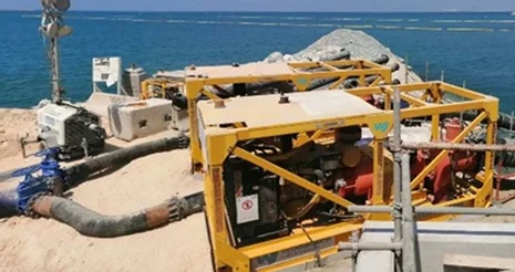WJ Middle East, showcasing advanced water transfer technology in a marine environment.